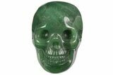 Realistic, Polished Green Quartz (Aventurine) Skull #116444-1